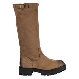 Corina Bottes en daim brun 5