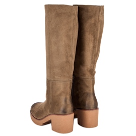 Corina Bottes en daim pour femmes brun 3