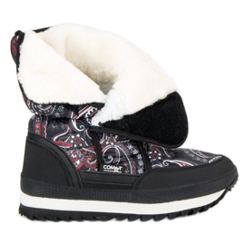 Bottes de neige pour l'hiver noir rouge 1