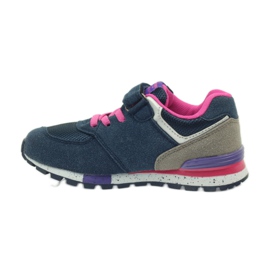 American Club Chaussures de sport américaines ADI pour enfants 15110 rose bleu marine 2