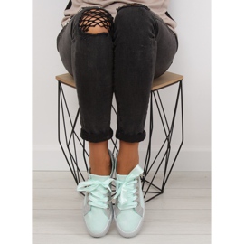 Baskets femme menthe BS096 BAS-1 Vert 6