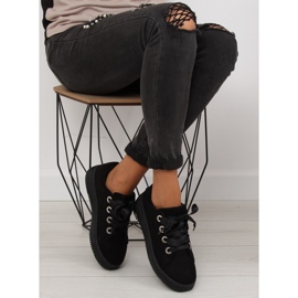 Baskets noires à rubans H99-23 Noir le noir 5
