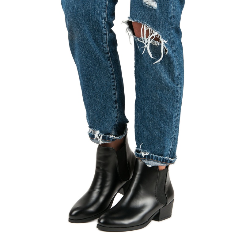 Corina Bottines Chelsea noires à talons hauts 1