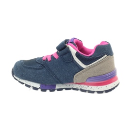 American Club Chaussures de sport américaines ADI pour enfants 15110 BM45976 rose bleu marin 3