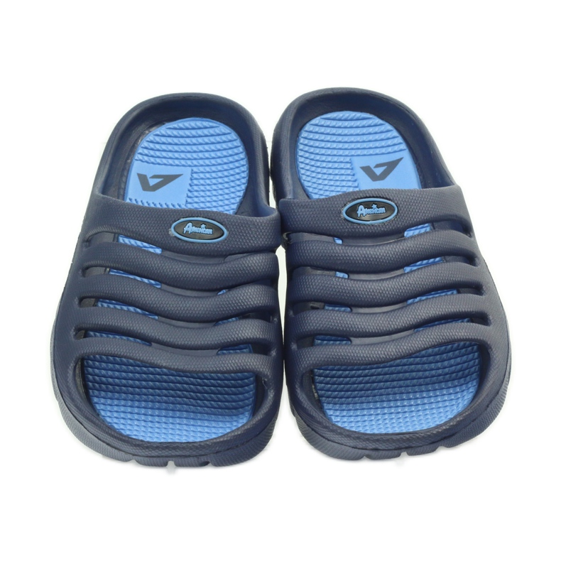 American Club Chaussons de piscine pour enfants américains bleu marine 4