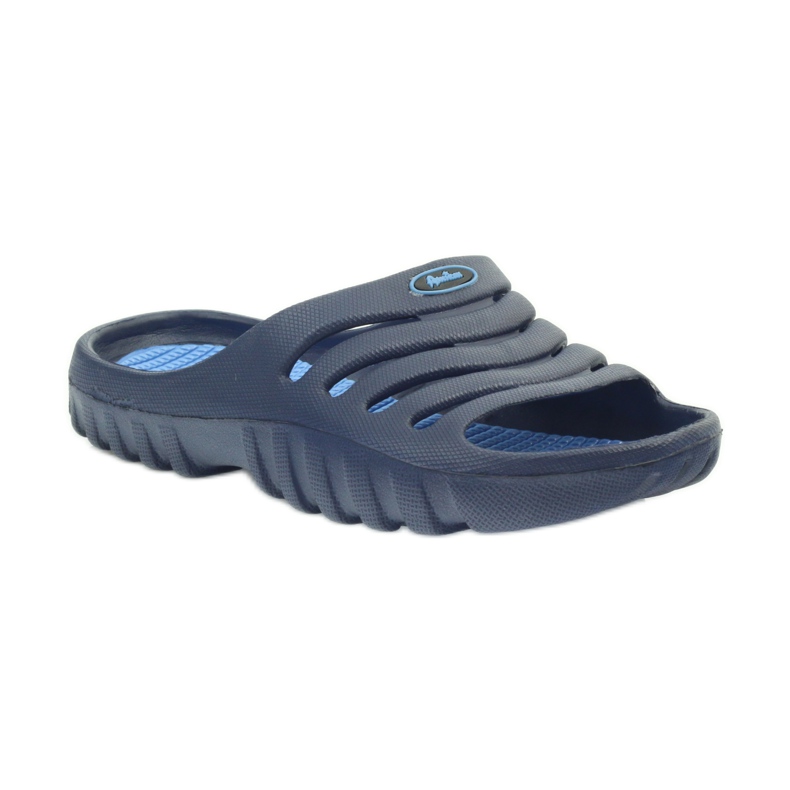 American Club Chaussons de piscine pour enfants américains bleu marine 1