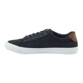 American Club Baskets américaines baskets chaussures pour hommes brun bleu marine 2