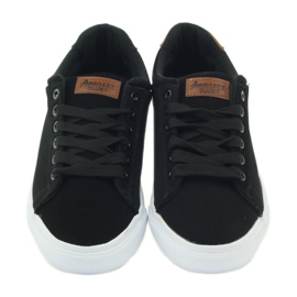 American Club Baskets américaines baskets chaussures pour hommes le noir brun 4