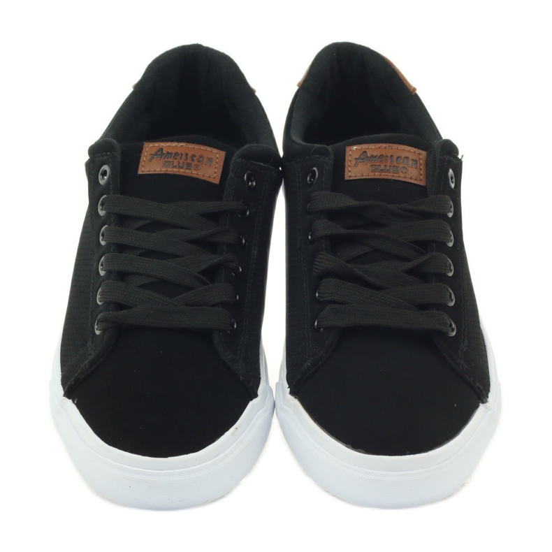 American Club Baskets américaines baskets chaussures pour hommes noir brun 4