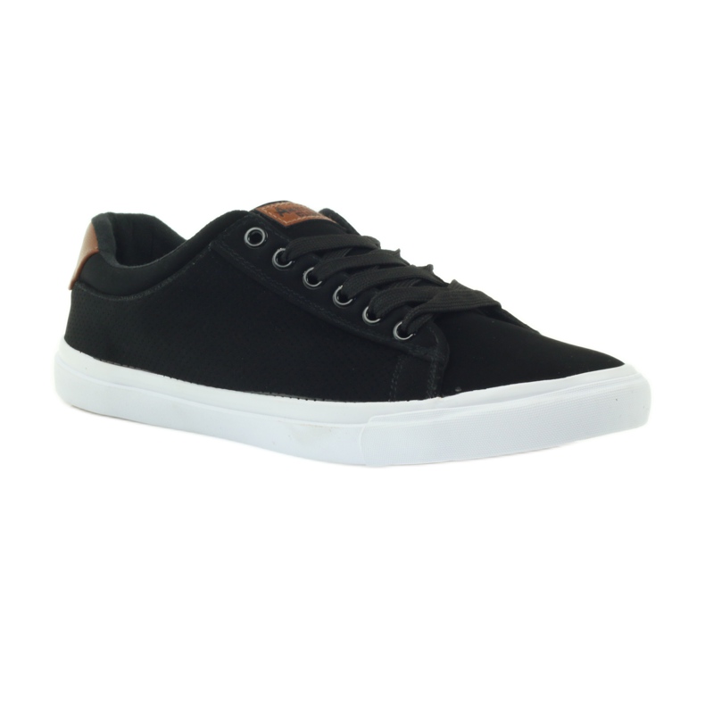 American Club Baskets américaines baskets chaussures pour hommes noir brun 1