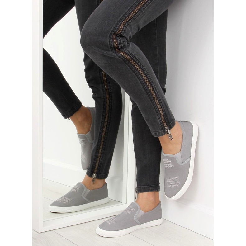 Baskets à enfiler grises BL126P Gris 1