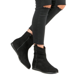 Bottes en daim classiques noir 2
