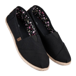 Mckeylor Espadrilles noires à enfiler le noir 1