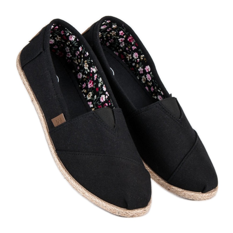 Mckeylor Espadrilles noires à enfiler 1