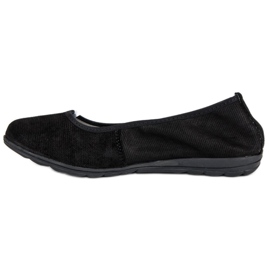 Filippo Ballerines en cuir noir 1