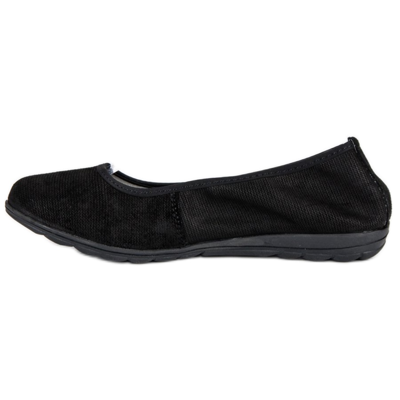 Filippo Ballerines en cuir noir 1