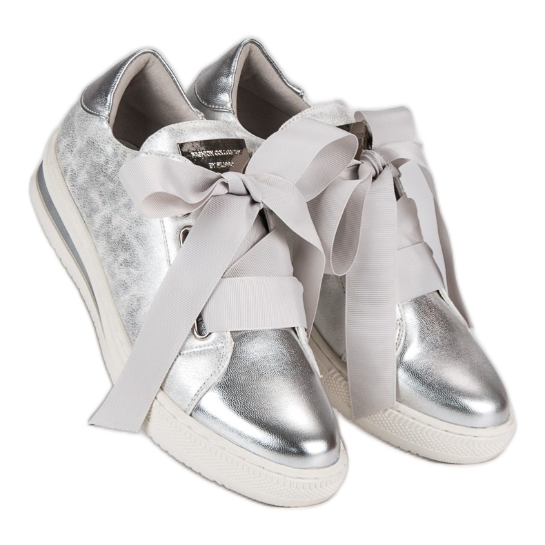 Filippo Chaussures nouées argentées gris 1 Filippo Chaussures nouées argentées gris 1