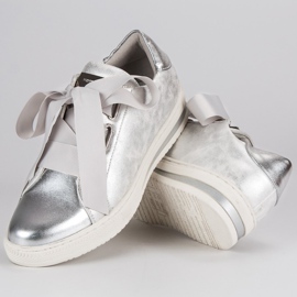 Filippo Chaussures nouées argentées gris 2 Filippo Chaussures nouées argentées gris 2