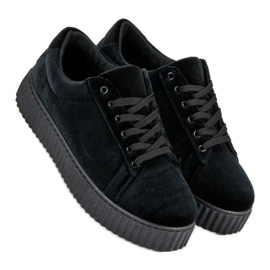 McKey Baskets Creepers en velours noir 1