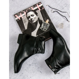 Bottines noires à fermeture éclair le noir 1
