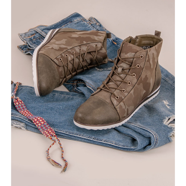 Vinceza Baskets Au-dessus de la cheville Moro vert 1