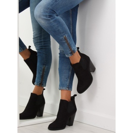 Bottines noires à talons larges F71 le noir 1