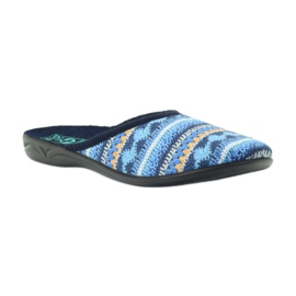 Chaussons Adanex 23557 Pull norvégien bleu marin bleu orange 1