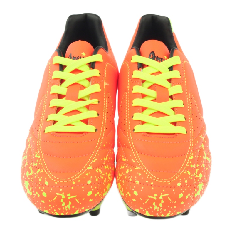 American Club American ADI chaussures de sport à crampons pour enfants orange 170611 oranges et rouges 4
