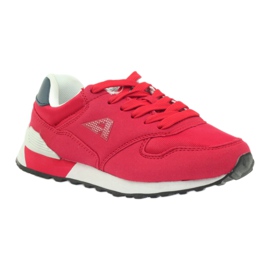 American Club Chaussures de sport américaines ADI pour enfants 1757 blanc rouge bleu marine 1