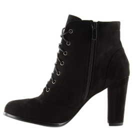 Bottes sur un talon stable noir JA161 7