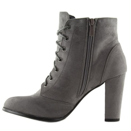 Boots sur un talon stable gris JA161 gris 5