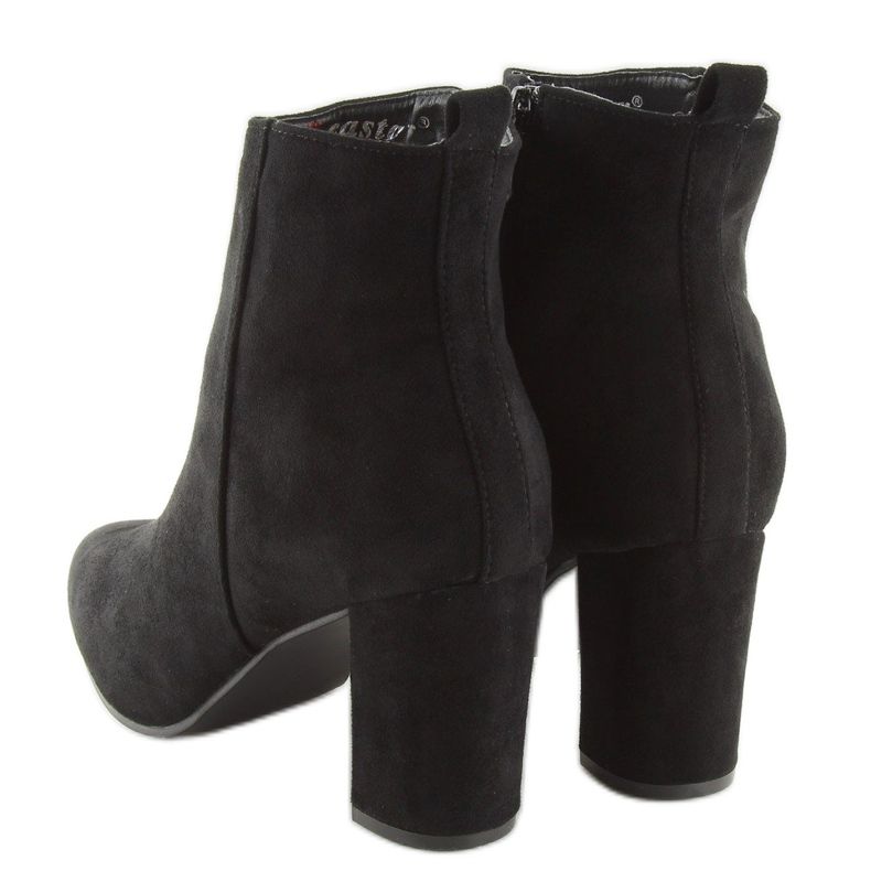 Bottes sur un talon stable noir YQ203P 1