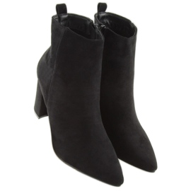 Bottes sur un talon stable noir YQ203P 3