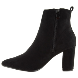 Bottes sur un talon stable noir YQ203P 5