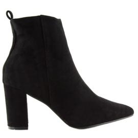 Bottes sur un talon stable noir YQ203P 6