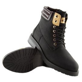 Bottes en bois pour femmes noires ZH788 Black le noir brun 1