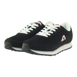 American Club American ADI chaussures de sport pour femmes 1756 noir le noir rouge 3