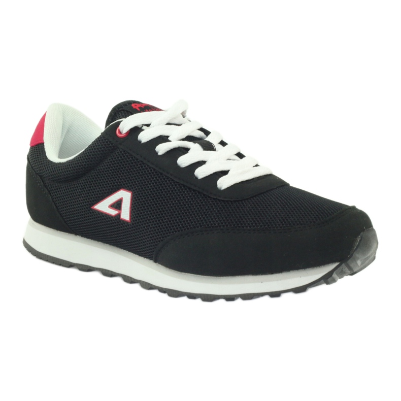 American Club American ADI chaussures de sport pour femmes 1756 noir le noir rouge 1