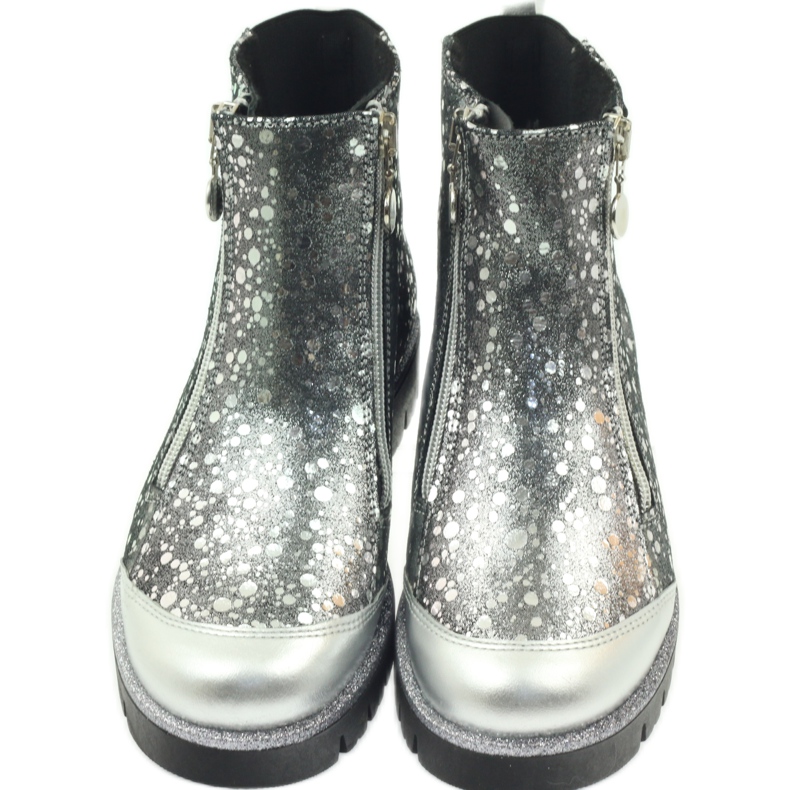 Bottes isolées bottes Bartek noir et argent gris 5