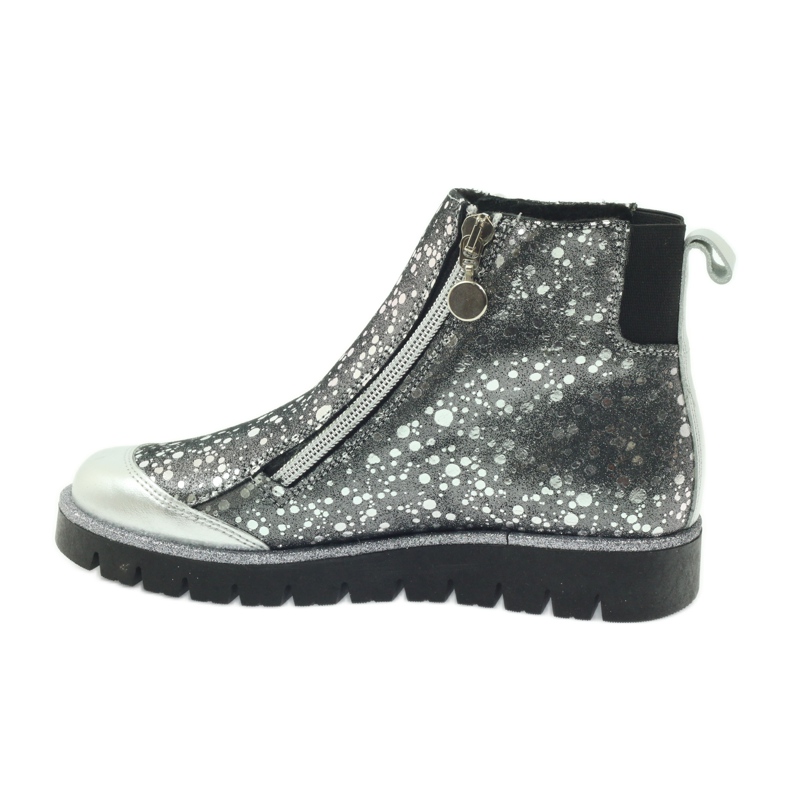 Bottes isolées bottes Bartek noir et argent gris 3