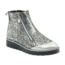 Bottes isolées bottes Bartek noir et argent le noir gris 2