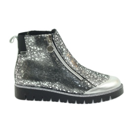 Bottes isolées bottes Bartek noir et argent gris 1