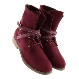 Bottines femme marron W305 Wine rouge 1