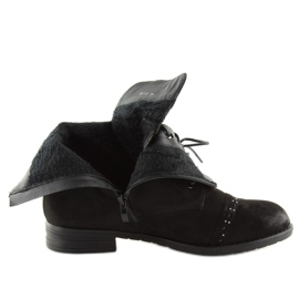 Bottines noires à lacets W312 Noir 1