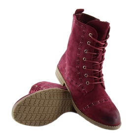 Bottines à lacets W312 Bordeaux bordeaux rouge 2