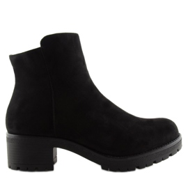 Bottines noires à talons larges JH561 le noir 1