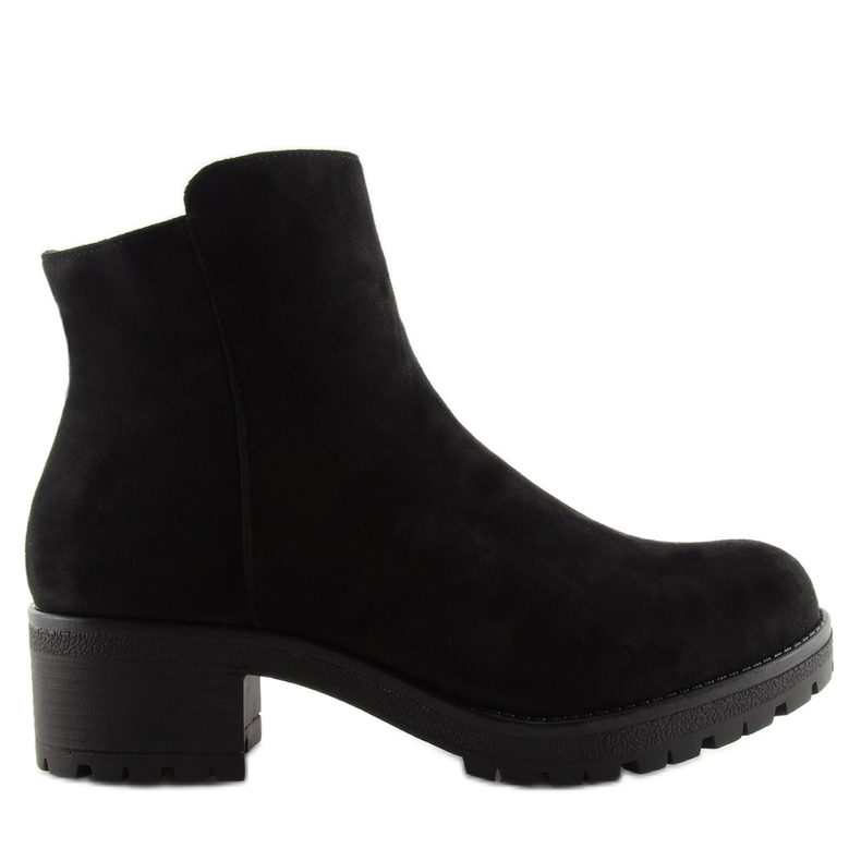 Bottines noires à talons larges JH561 1