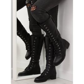 Bottines noires à lacets NC258 noir 2