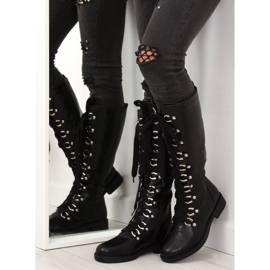 Bottines noires à lacets NC281 noir 2
