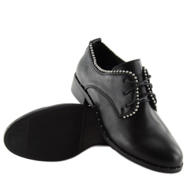 Chaussures à lacets noires pour femmes NC190 Noir 1
